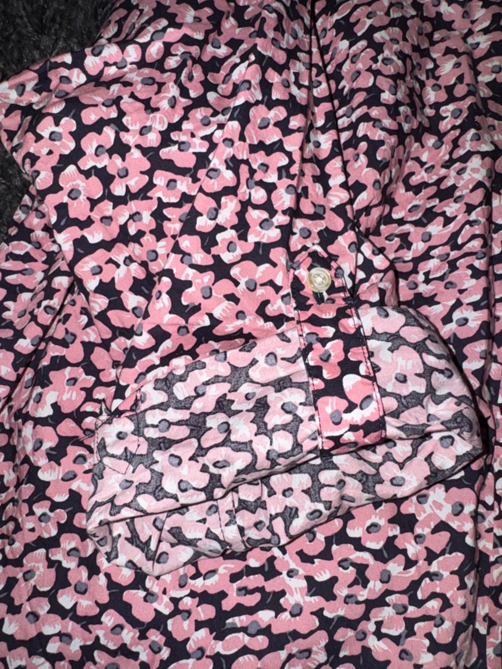 Talbots Women’s Petite Long Sleeve Pink Floral Button-Up Shirt Size 16WP - Picture 11 of 11